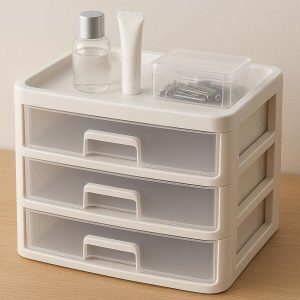 11 Stackable Plastic Storage Drawers for Desktop Organization Waterproof Makeup Caddy and Small Tool Box Cabinet