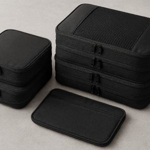 2 Professional Compression Packing Cubes for Travel Expandable Suitcase Organizers Set for Space Saving Luggage Storage