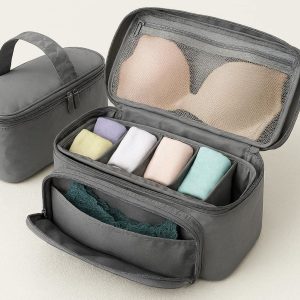 Underwear and Bra Travel Organizer Bag Waterproof Multi Layer Storage Pouch for Socks Lingerie and Personal Items