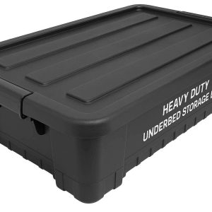 Heavy Duty Underbed Storage Box with Reinforced Base and Secure Latch Lid for Heavy Item Storage